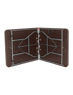 MESA DE RESINA PLEGABLE EFECTO RATÁN 180X74X74CM 3.5CM SUNGARDEN 2