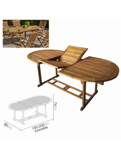 MESA JARDIN OVALADA EXTENSIBLE