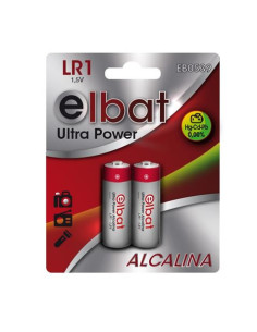 PACK 2 PCS PILAS ALCALINAS LR1 ELBAT 2
