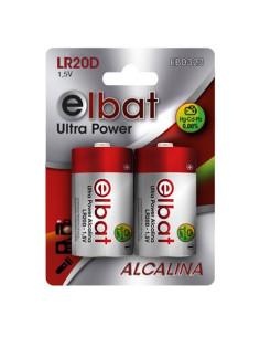 PACK 2 PCS PILAS ALCALINAS LR20D ELBAT 2