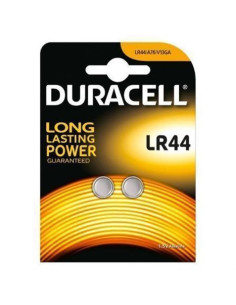 PACK 2 PILAS DE BOTON DURACELL LR44 1.5V ALCALINA 2