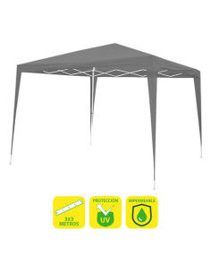 CARPA ACERO RAFIA 3X3 METROS GRIS SUNGARDEN