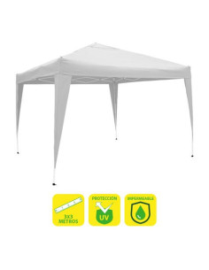 CARPA PLEGABLE ACERO 3X3 METROS BLANCA SUNGARDEN