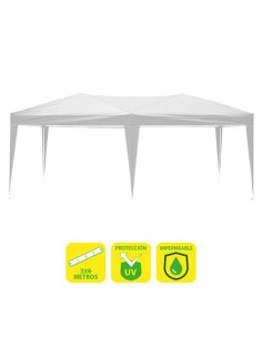 CARPA PLEGABLE ACERO 3X6 METROS BLANCA SUNGARDEN