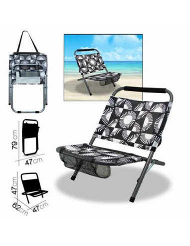 SILLA DE PLAYA GEOMÉTRICO 62X47XH47CM