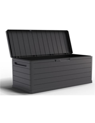 BAUL EXTERIOR 350 LITROS CON CERRADURA GRIS OSCURO ARTPLAST