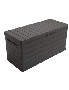 BAUL EXTERIOR 350 LITROS CON CERRADURA GRIS OSCURO ARTPLAST 2