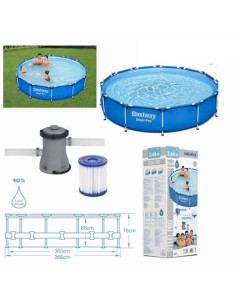 PISCINA + BOMBA FILTRO 366CM DIÁMETRO X H76CM BESTWAY