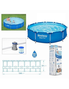 PISCINA + BOMBA FILTRO 396CM DIÁMETRO X H84CM BESTWAY