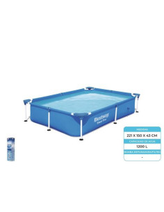 PISCINA RECTANGULAR STEEL PRO 221X150X43 BESTWAY