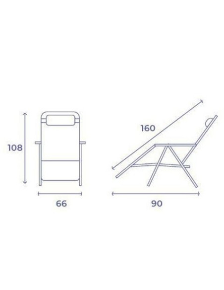 TUMBONA PLEGABLE BURDEOS DE ACERO CON COJIN CERVICAL