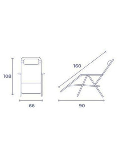 TUMBONA PLEGABLE BEIGE DE ACERO CON COJIN CERVICAL 2