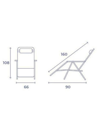 TUMBONA PLEGABLE BEIGE DE ACERO CON COJIN CERVICAL
