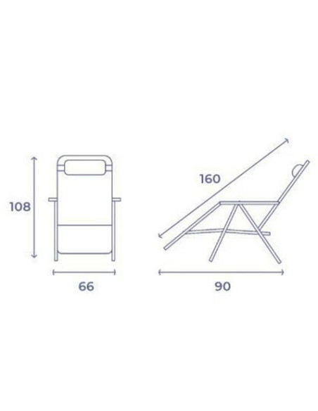 TUMBONA PLEGABLE BEIGE DE ACERO CON COJIN CERVICAL