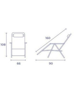 TUMBONA PLEGABLE MARRON DE ACERO CON COJIN CERVICAL 2