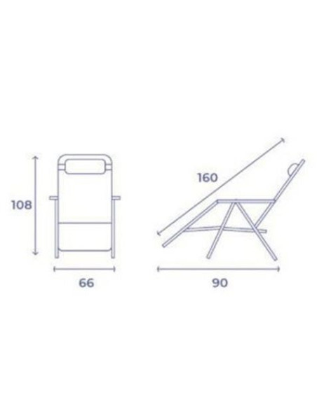 TUMBONA PLEGABLE NEGRO DE ACERO CON COJIN CERVICAL