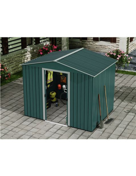 CASETA DE METAL | PUERTAS CORREDERAS 185.5X245X208CM (4.5M2) VERDE SUNGARDE