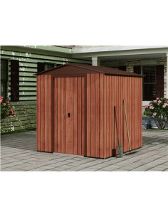 CASETA DE METAL | PUERTAS CORREDERAS 185X181X200CM (3.36M2) EFECTO MADERA 2