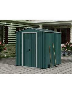 CASETA DE METAL | PUERTAS CORREDERAS 185X181X200CM (3.36M2) VERDE SUNGARDEN 2