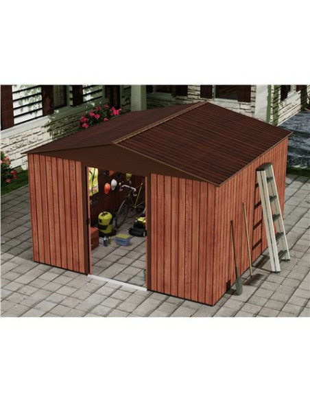 CASETA DE METAL | PUERTAS CORREDERAS 300X304.5X214.5CM (9.14M2) EFECTO MADE