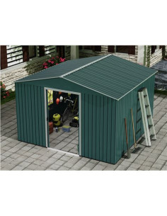 CASETA DE METAL | PUERTAS CORREDERAS 300X304.5X214.5CM (9.14M2) VERDE SUNGA