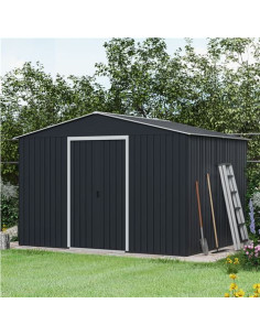 CASETA DE METAL | PUERTAS CORREDERAS 304.5X243X214.5 (7.4M2) ANTRACITA 2