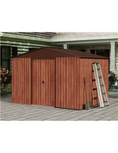 CASETA DE METAL | PUERTAS CORREDERAS 304.5X243X214.5 (7.4M2) EFECTO MADERA 2