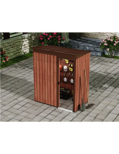 CASETA DE METAL | PUERTAS CORREDERAS 91X151X182CM (1.37M2) EFECTO MADERA SG