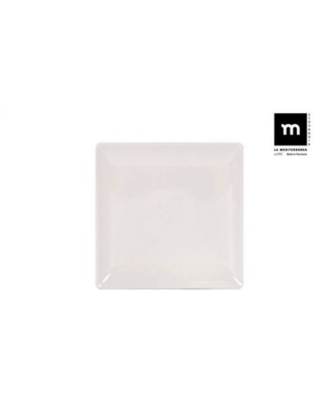 SET 6 PLATOS LLANOS IVORY BRILLO 21CM ELITE LA MEDITERRANEA