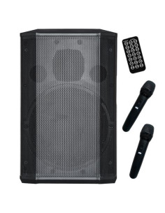 ALTAVOZ AUTOAMPLIFICADO PRO600 8\" 500W CON BATERÍA + 2 MICROS SERIE PRO