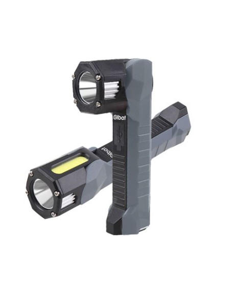 LINTERNA DE TRABAJO LED RECARGABLE 1000LM IPX5 CABEZAL ROTATIVO 90º ELBAT