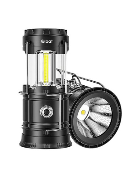 LINTERNA LED CAMPING 2 EN 1 CON GANCHO 280LM ELBAT
