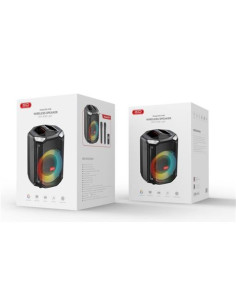 ALTAVOZ BLUETOOTH F42 + MICRÓFONO + EFECTOS LED BLANCO XO