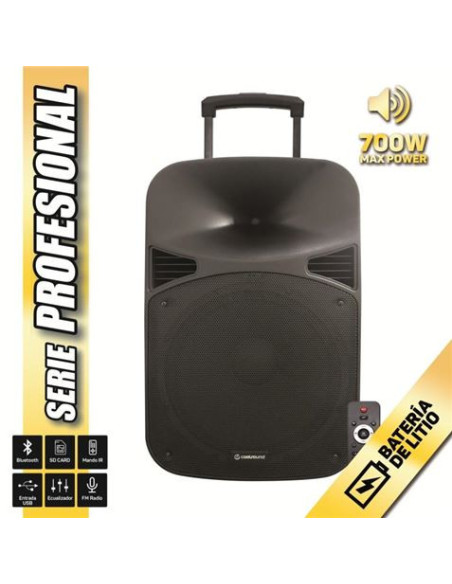 ALTAVOZ AUTOAMPLIFICADO 15 700W CON BATERIA SERIE PRO COOLSOUND