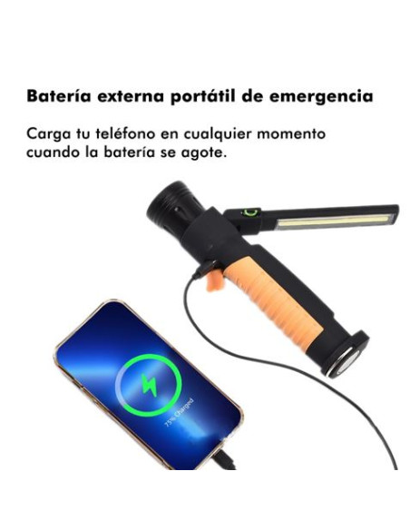 LINTERNA DE TRABAJO + POWERBANK FLASHLIGHT ELBAT