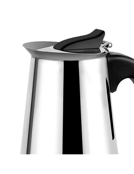 CAFETERA ESPRESSO ITALIANA DE ACERO INOXIDABLE 6 TAZAS MUVIP