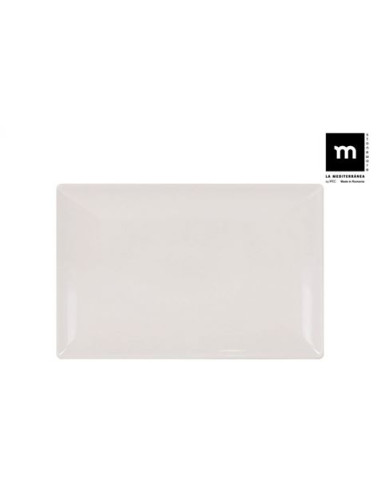FUENTE RECTANGULAR IVORY BRILLO 34X22.5CM ELITE LA MEDITERRANEA