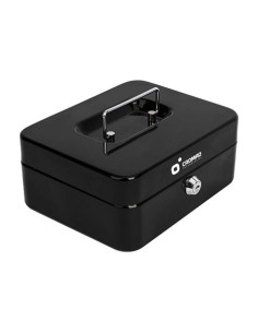 CAJA DE CAUDALES METÁLICA CON LLAVE 9X20X16CM 3 COMPARTIMENTOS CROMAD 2