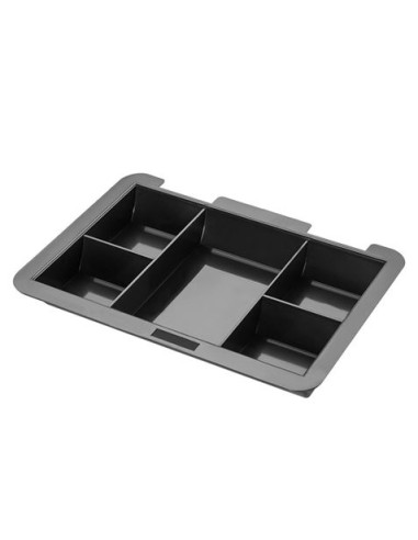 CAJA DE CAUDALES METÁLICA CON LLAVE 9X25X18CM 5 COMPARTIMENTOS CROMAD