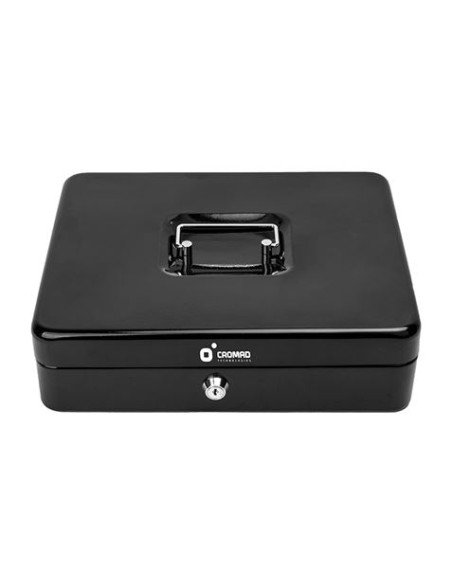 CAJA DE CAUDALES METÁLICA CON LLAVE 9X30X24CM 5 COMPARTIMENTOS CROMAD