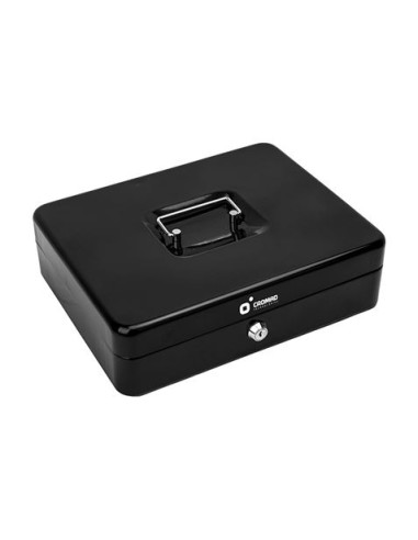 CAJA DE CAUDALES METÁLICA CON LLAVE 9X30X24CM 5 COMPARTIMENTOS CROMAD
