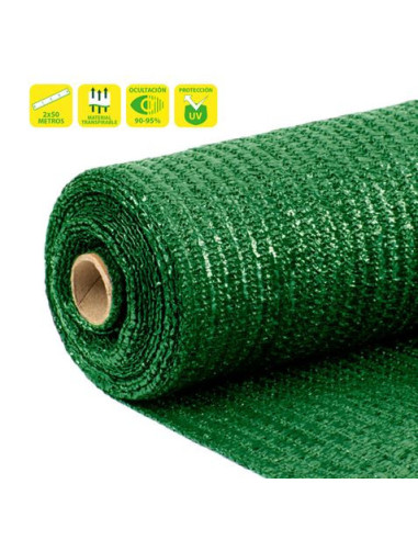 MALLA DE SOMBREO VERDE 2X50 METROS SUNGARDEN