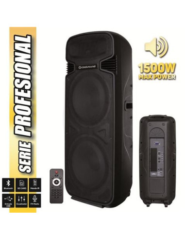 ALTAVOZ AUTOAMPLIFICADO PRO500 2X15 1500W SERIE PRO COOLSOUND