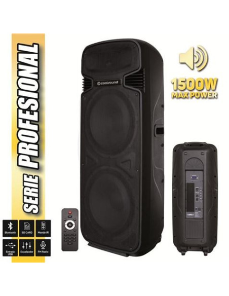 ALTAVOZ AUTOAMPLIFICADO PRO500 2X15 1500W SERIE PRO COOLSOUND