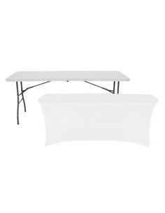 FUNDA PARA MESA DE RESINA 152X70X74CM BLANCA SUNGARDEN 2