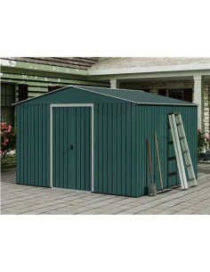 CASETA DE METAL | PUERTAS CORREDERAS 300X304.5X214.5CM (9.14M2) VERDE SUNGA 2