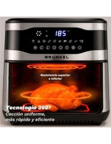 FREIDORA DE AIRE 9L 2200W MAXISTEELFRYER CON FRY FORCE 360º Y 10 PROGRAMAS