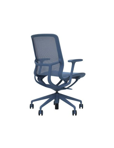 SILLA OFICINA GAMA SENSE ELEGANCE AZUL CROMAD