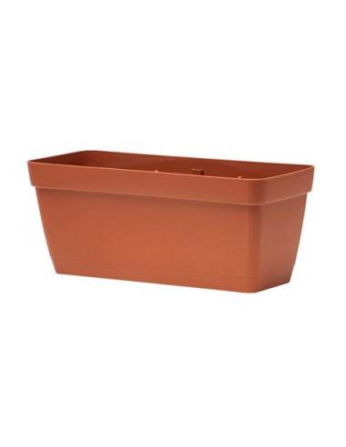 MACETA RECTANGULAR 40CM TERRACOTA CON DEPOSITO DE AGUA ARTPLAST