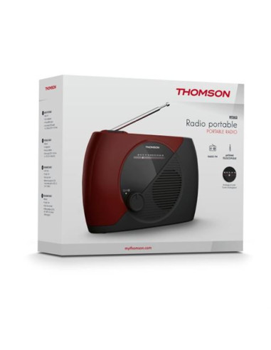 RADIO FM PORTATIL GRANATE/NEGRO RT353 THOMSON